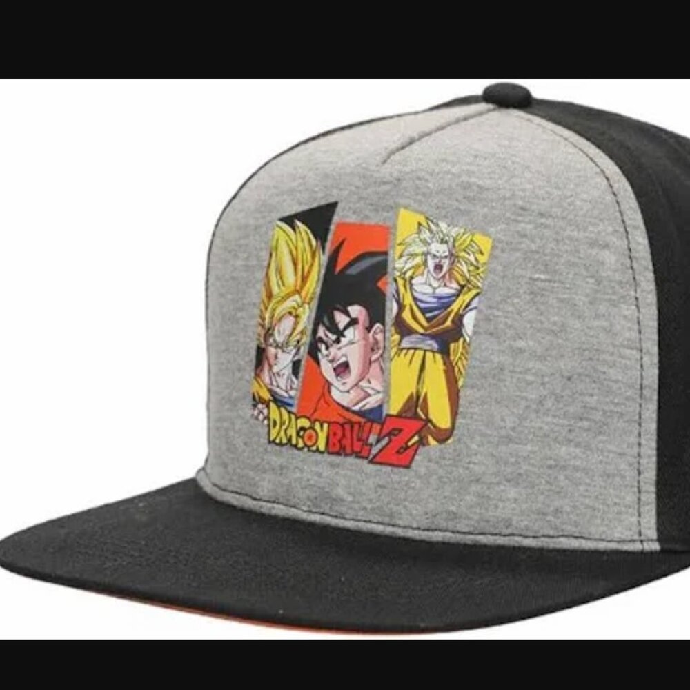 DRAGON BALL Z YOUTH BLK/GREY FLAT BILL SNAPBACK